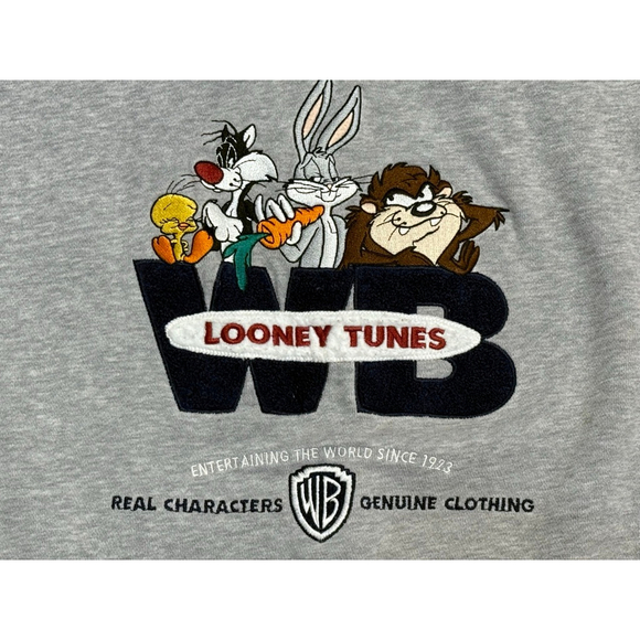 Vintage 96’ Looney Tunes Embroidered Crewneck Sweatshirt Warner Bros Sz L Tweety - Picture 6 of 8